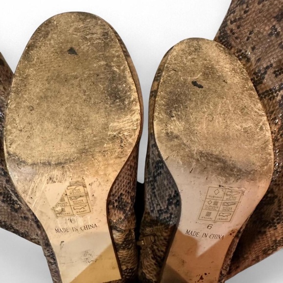 River Island Brown snakeskin kneehigh boots - Picture 2 of 2